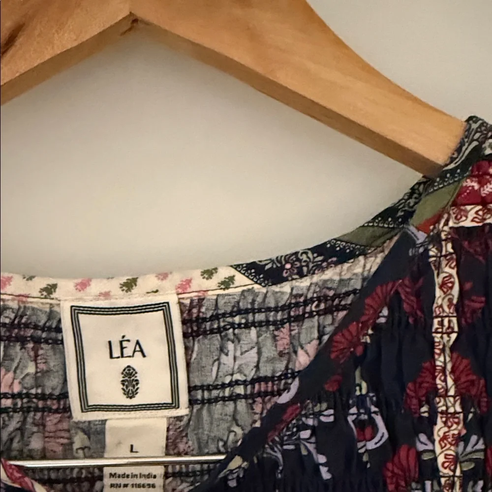 LÉA Floral Striped Ruffle Dress - Picture 8 of 11
